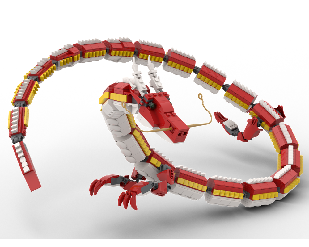 LEGO MOC East Asia Dragon Red by yodakya Rebrickable Build with LEGO