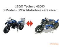 LEGO Technic 42063 BMW R 1200 GS Adventure C Model - BMW Motorbike cafe racer