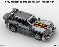 Gray custom sports car for Car Transporter