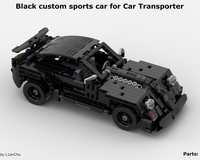 Black custom sports car for Car Transporter