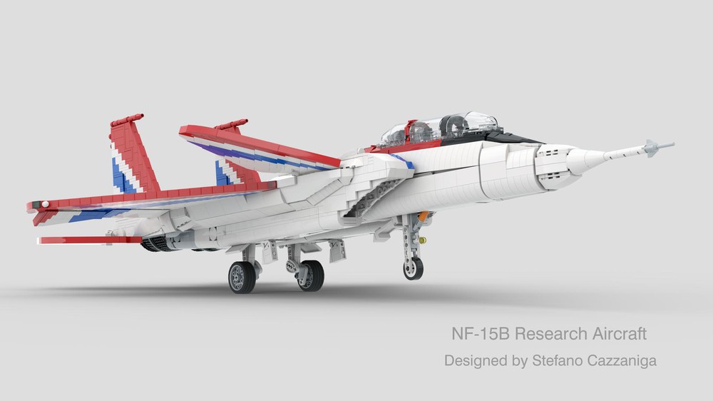 LEGO MOC NF-15B Research Aircraft by Barbatus Rebrickable Build LEGO