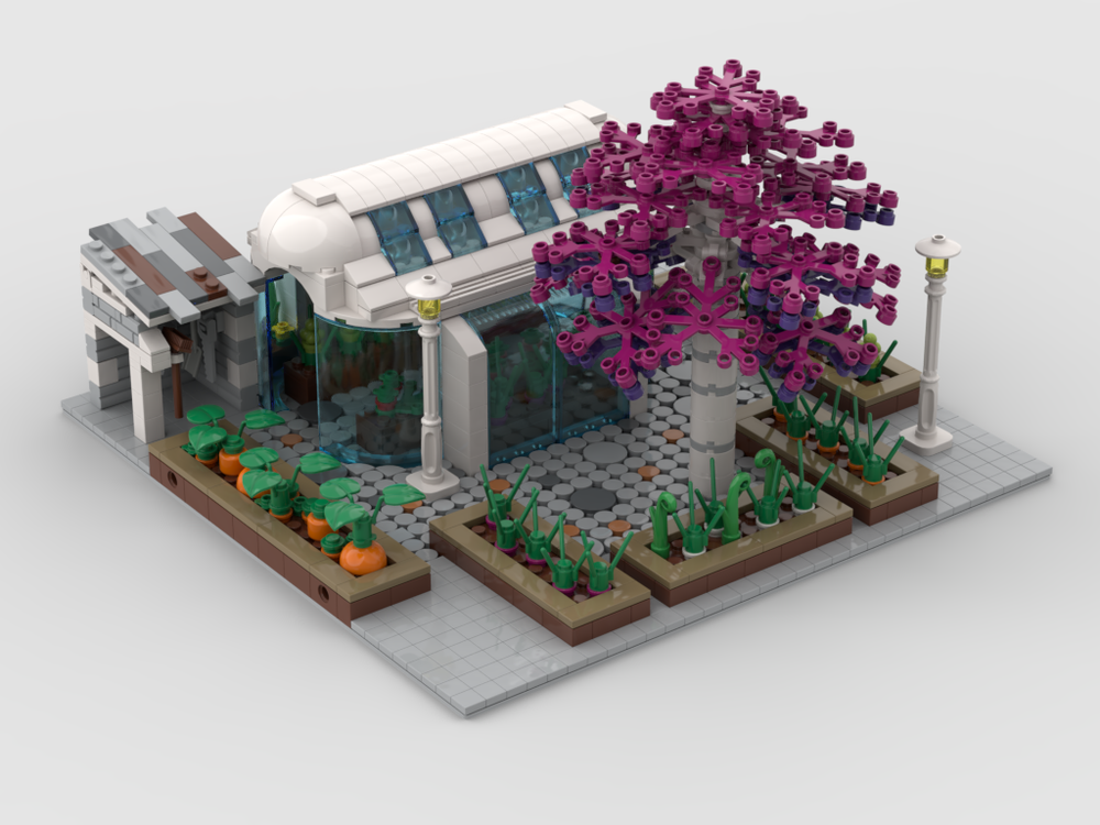 ZITIANYOUBUILD Royal Pavilion & Garden Creative 1087 pièces Free