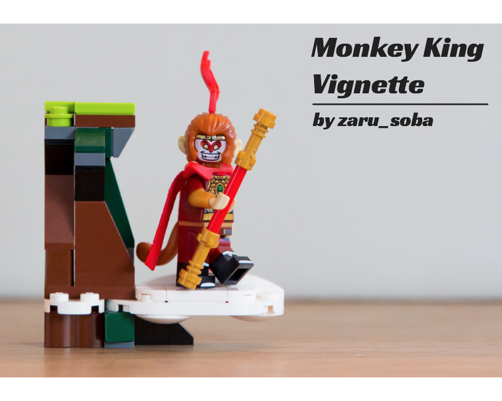 Lego Moc Monkey King Vignette By Zaru Soba Rebrickable Build With Lego