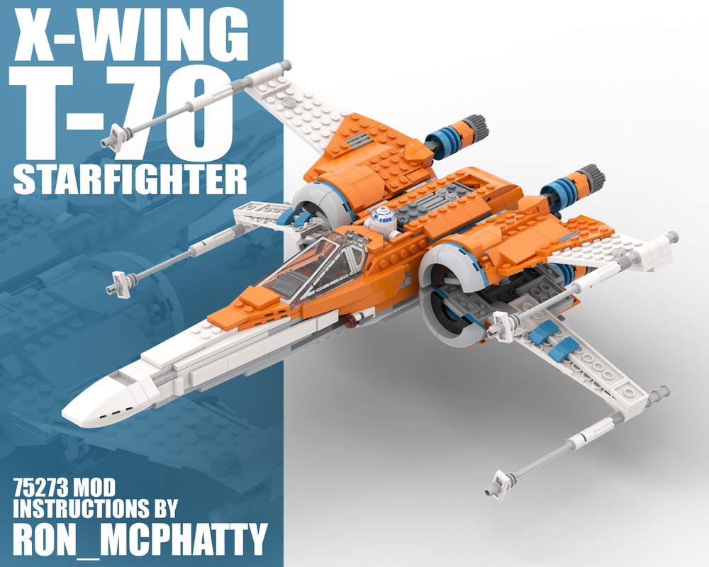 dechifrere madlavning badminton LEGO MOC Poe Dameron's X-Wing T-70 set 75273 MOD by ron_mcphatty |  Rebrickable - Build with LEGO