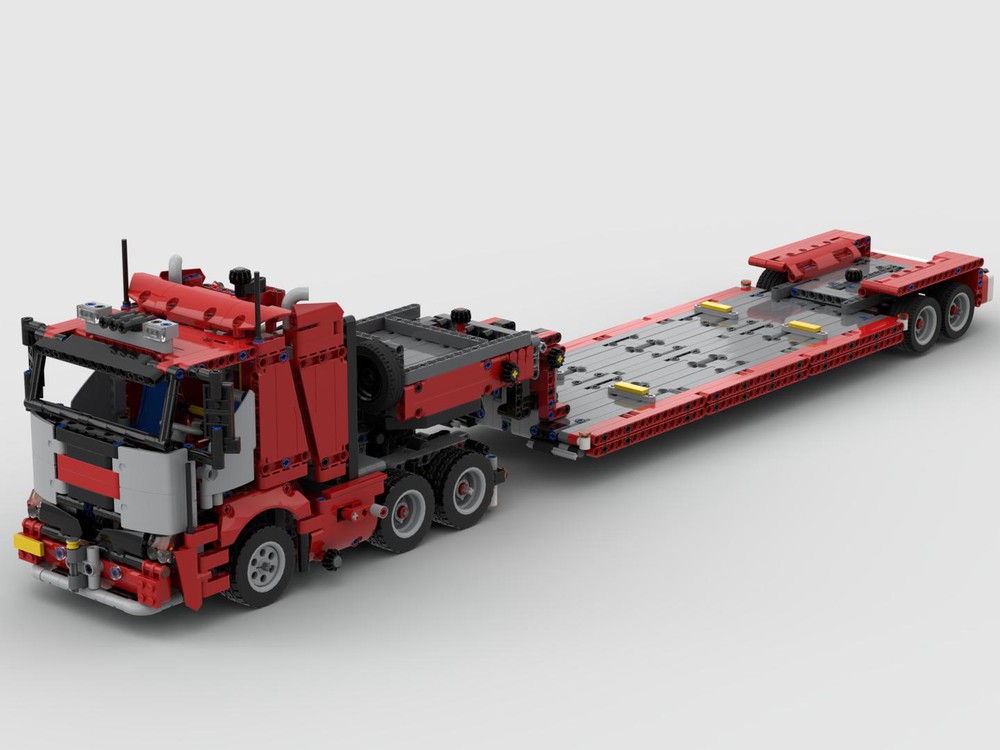 LEGO MOC Truck & Gooseneck Semitrailer C-Model by time-hh | Build with LEGO