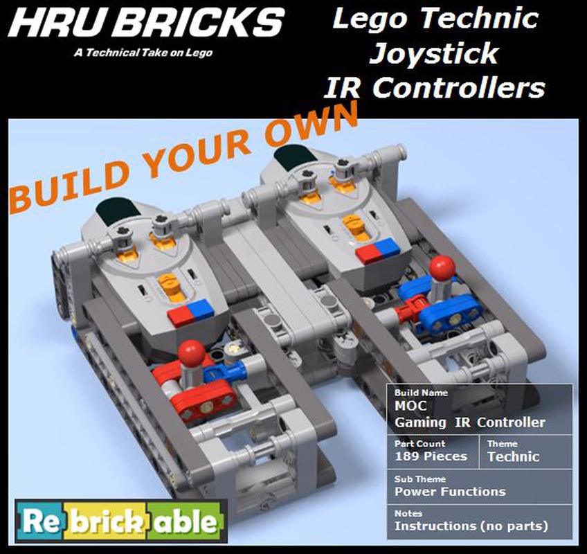 dine At hoppe Revival LEGO MOC Dual Power Functions IR Controller Joystick by HRU Bricks |  Rebrickable - Build with LEGO