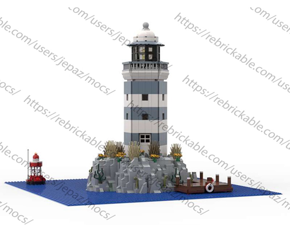 LEGO MOC Rocky Lighthouse by jepaz | Rebrickable - Build with LEGO