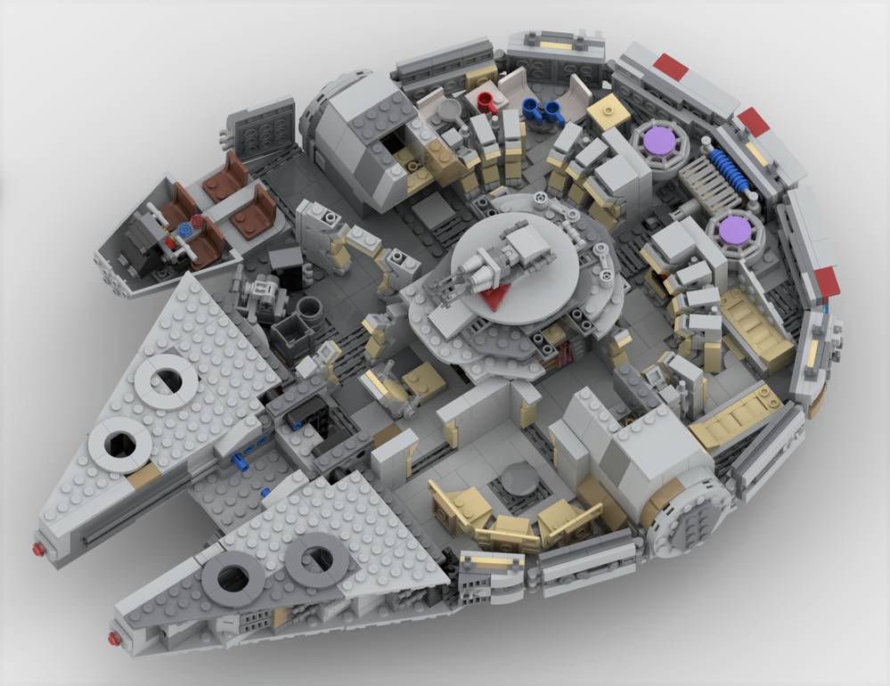 Lego Moc Millennium Falcon 75257 Mod By Alvarvs Rebrickable Build With Lego