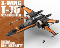 Poe Dameron's X-Wing T-70 set 75102 MOD