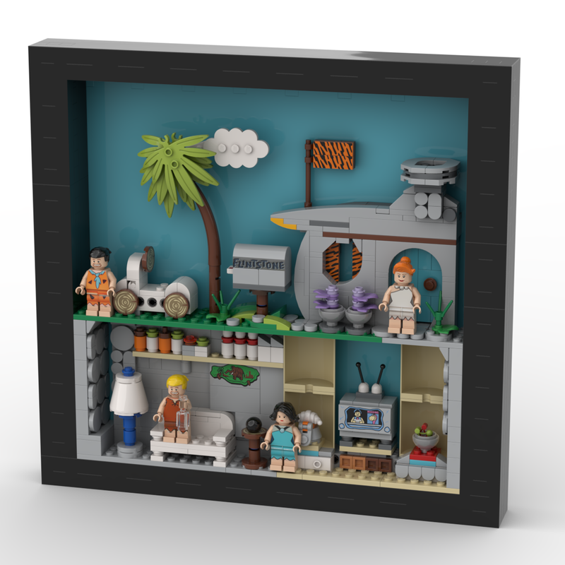 LEGO MOC The Flintstones in frame by | Rebrickable Build with LEGO