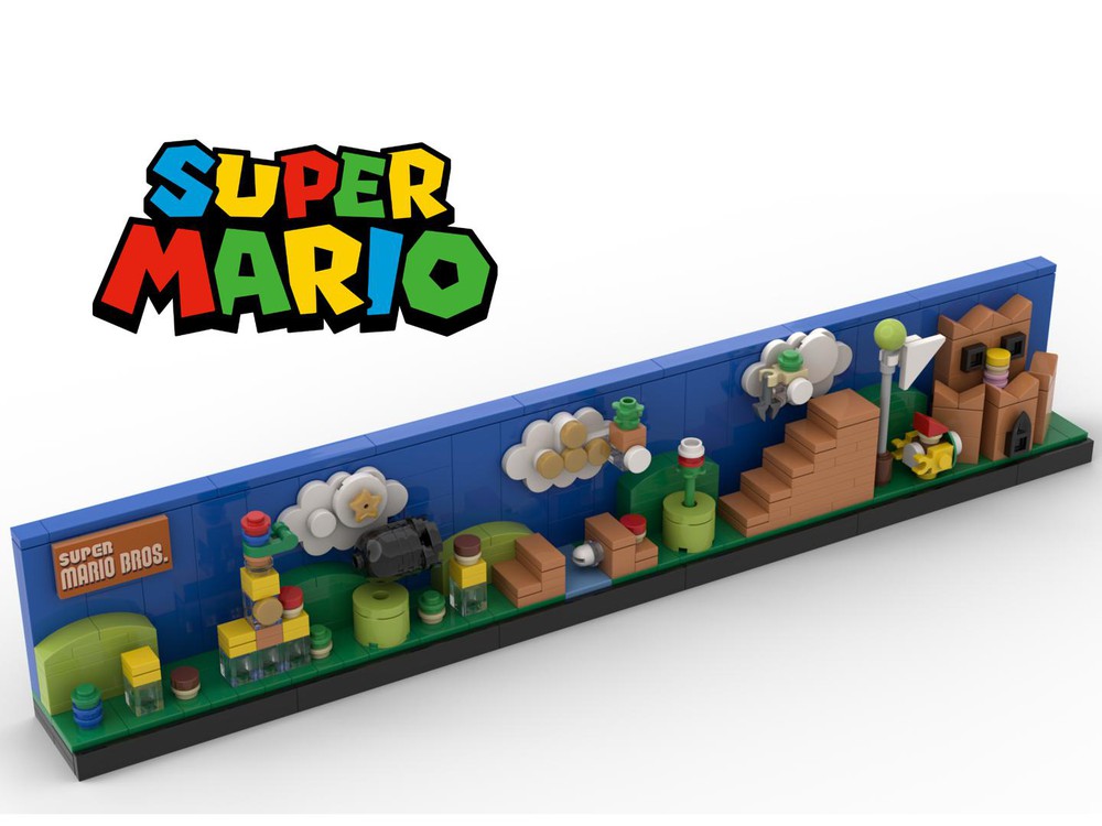 LEGO MOC Super Mario Bros. Skyline by | Rebrickable with LEGO