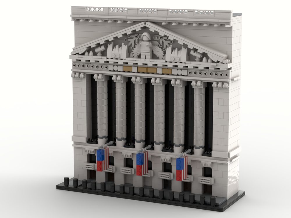LEGO MOC New York Stock Exchange (NYSE) klosspalatset | - Build with