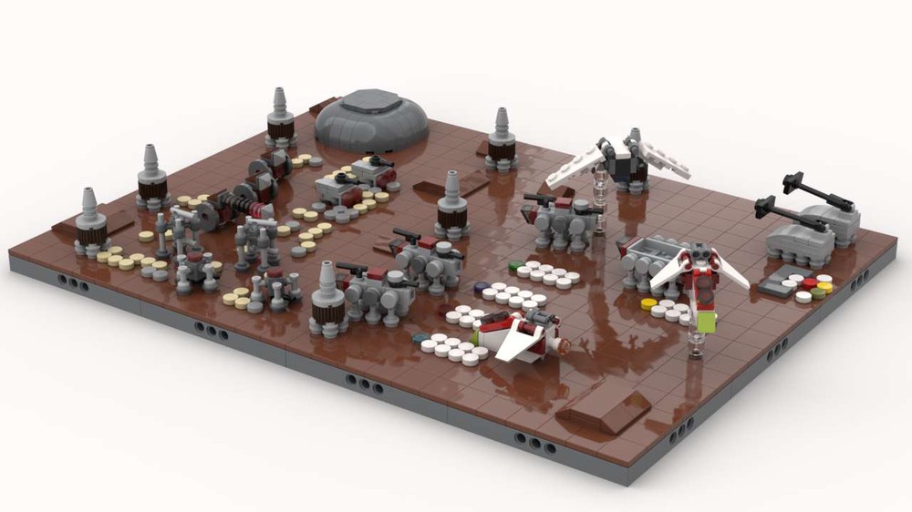 LEGO MOC Battle of Geonosis Diorama with Core Ship - Clone Wars by  The_Minikit_Guy
