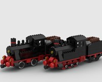 Steam Engine with tender 2 and 3 axle version (40370 Modification)