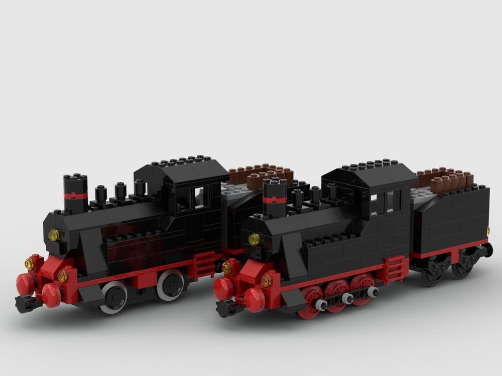 LEGO MOC Steam Engine with tender 2 and 3 axle version (40370 ...