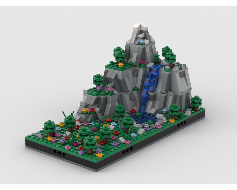 LEGO MOC37984 Diorama of Mountains and Valley (Other 2020) Rebrickable Build with LEGO