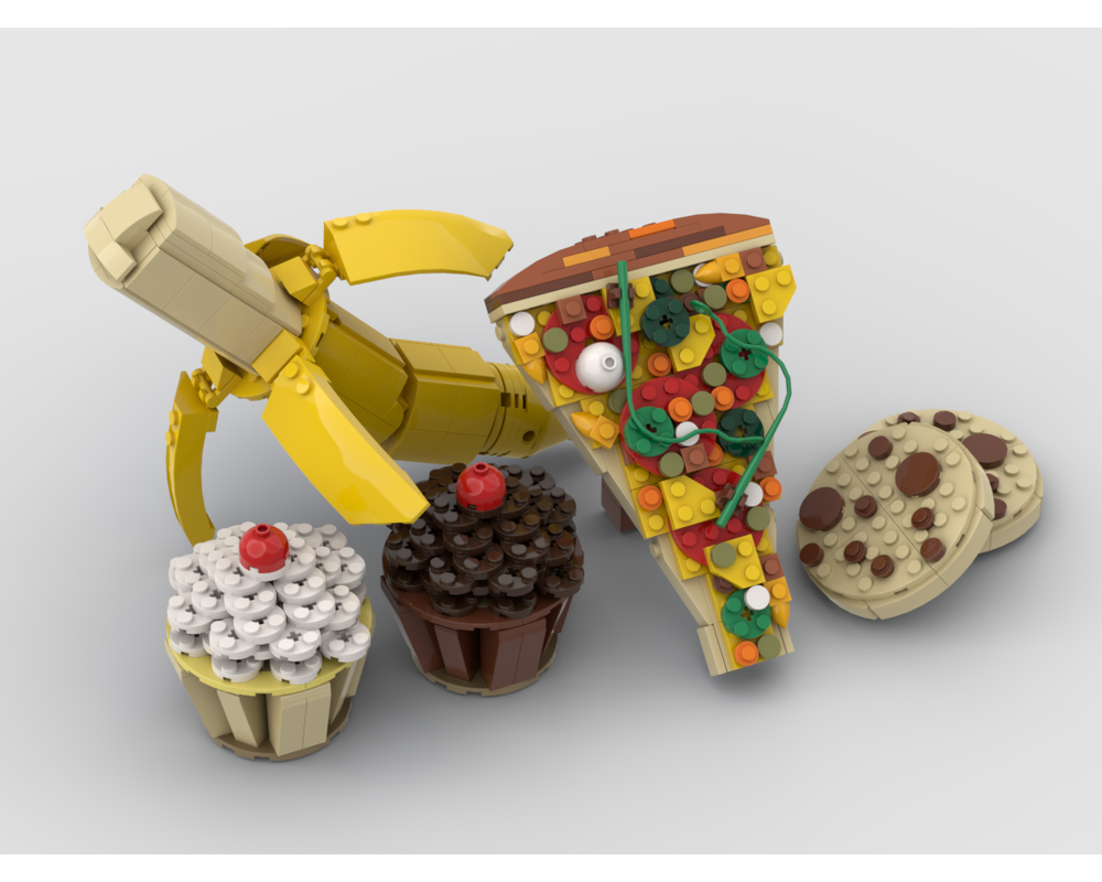 LEGO MOC FOOD ITEMS by Rebrickable Build with LEGO