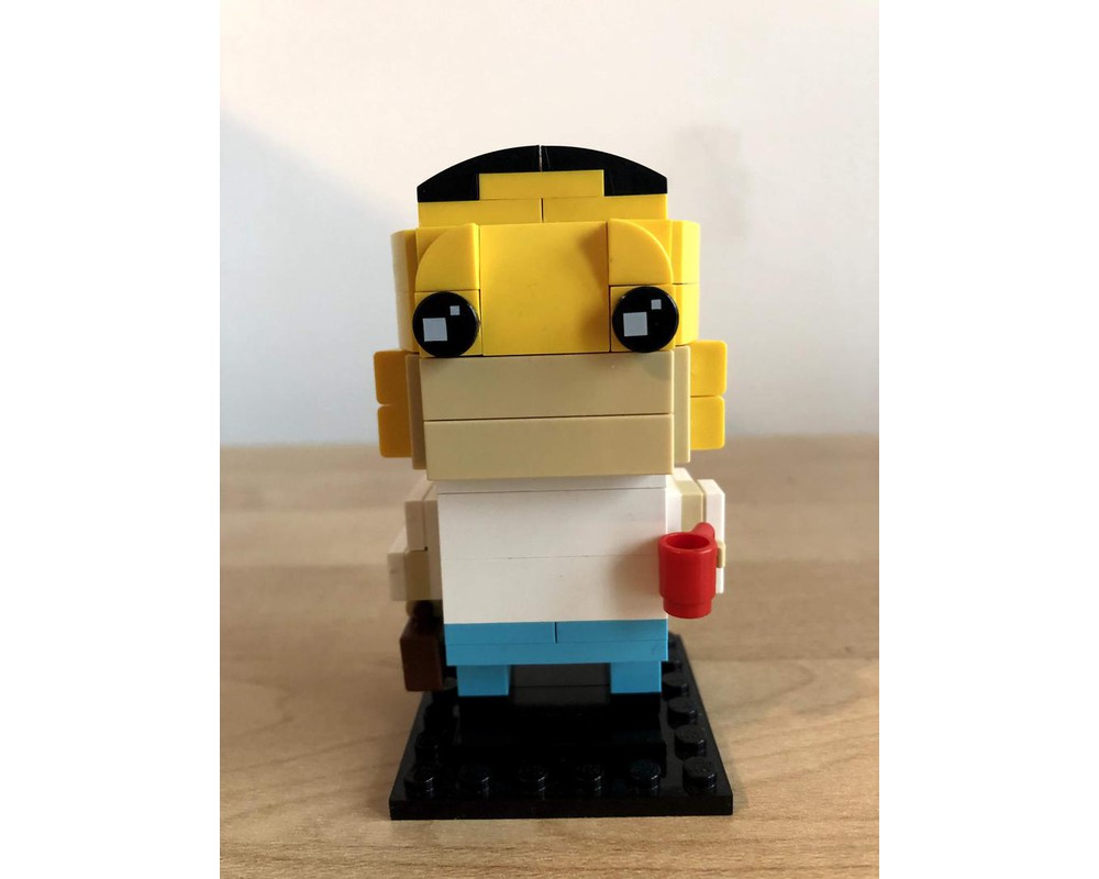 LEGO MOC 38061 Homer Simpson Brickheadz 2020 Rebrickable Build   1000x800p 