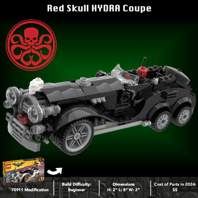 LEGO MOC Red Skull HYDRA Coupe from Captain America: The First Avenger ...