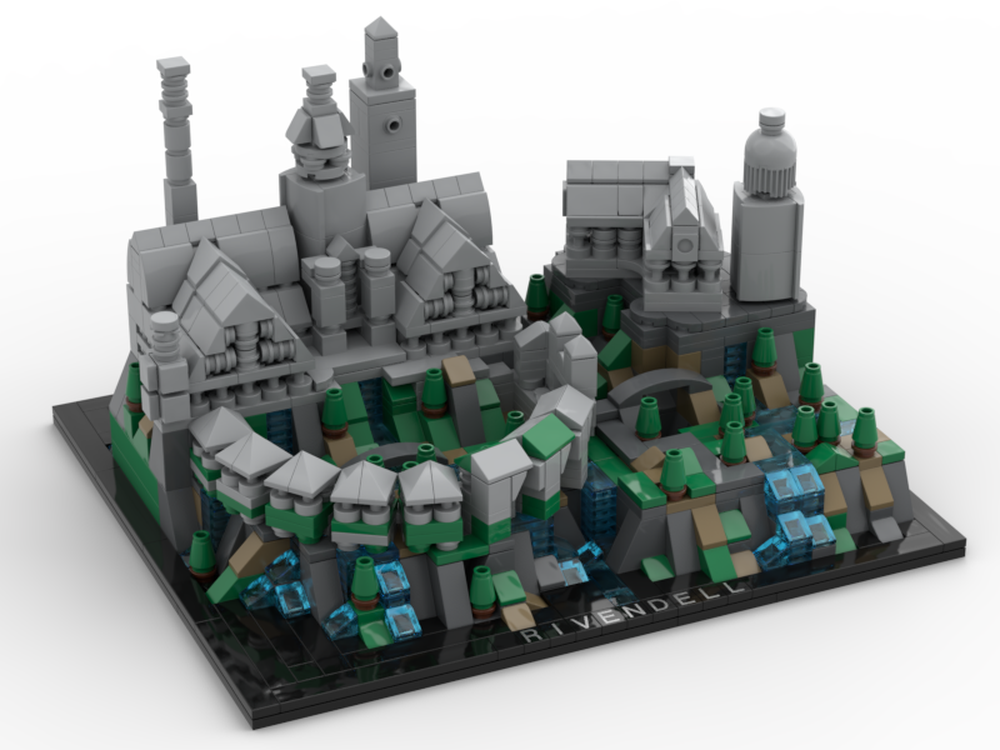 LEGO MOC Rivendell (changed base) by Serenity | Rebrickable - Build ...