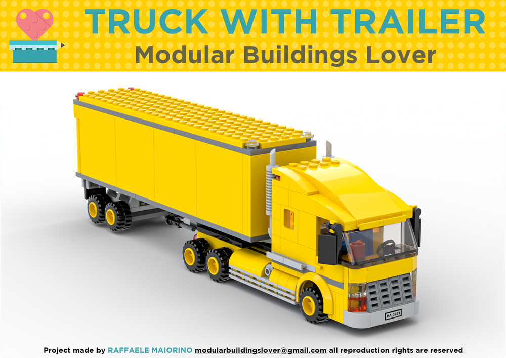 LEGO MOC Yellow TRUCK modularbuildingslover | Rebrickable - Build with