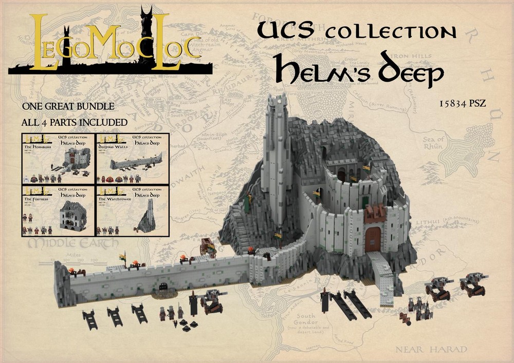 LEGO MOC The Walls of Minas Tirith by Playwell Bricks