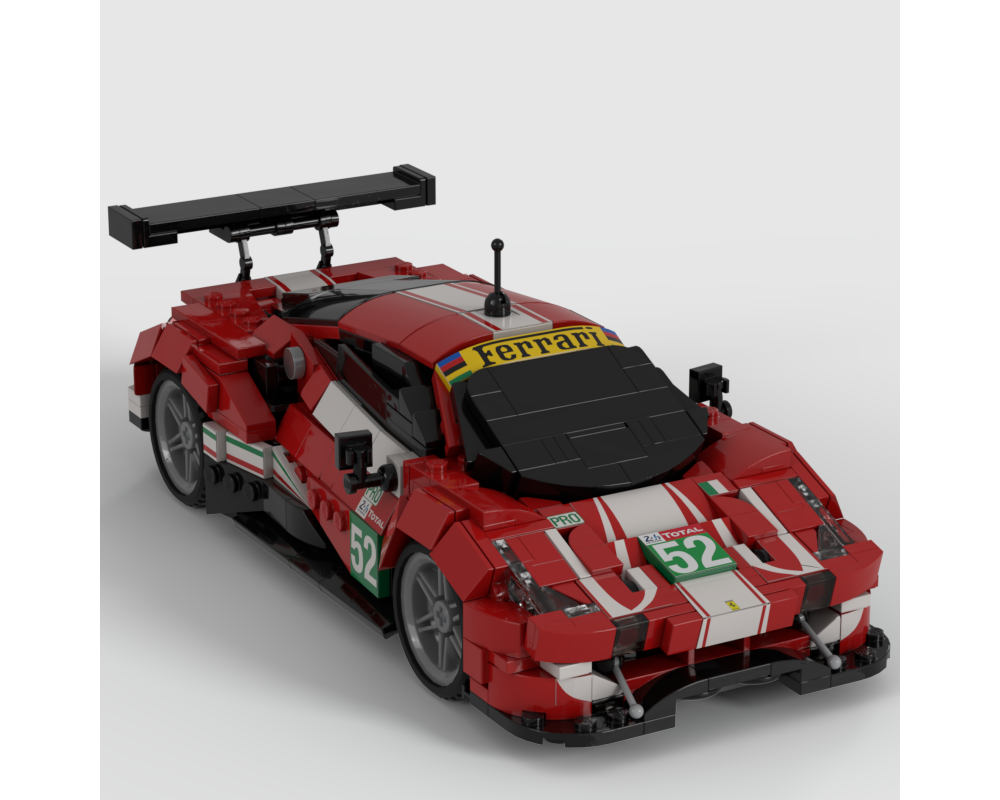 Lego Moc Ferrari 488 Gte Evo 52 From Le Mans 2018 By Lassed Rebrickable Build With Lego