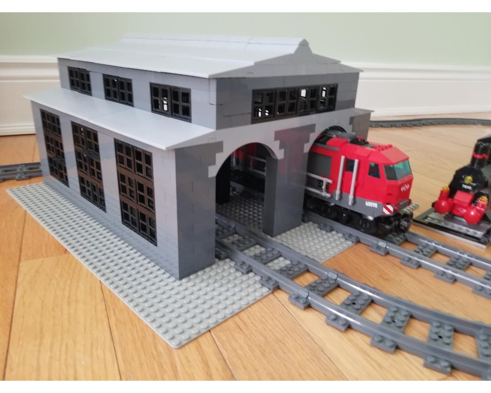LEGO MOC Train Repair Shop by schor Rebrickable Build with LEGO