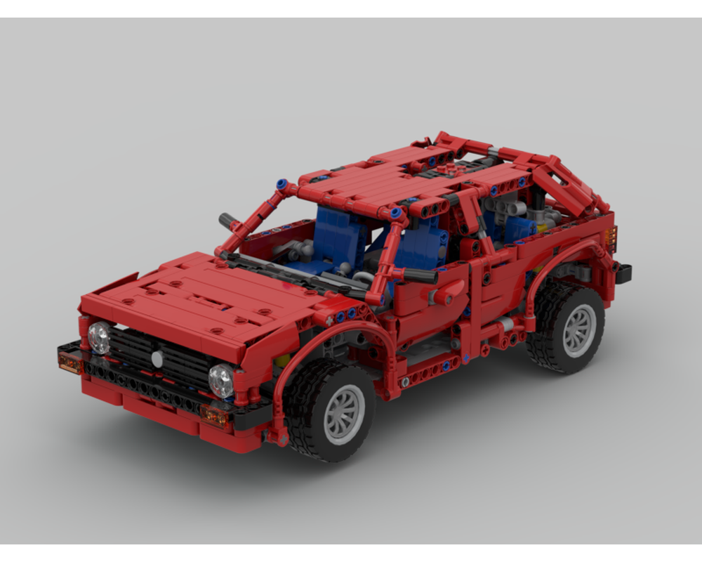 LEGO MOC39190 VW Golf 2 red car (Technic 2020) Rebrickable Build with LEGO
