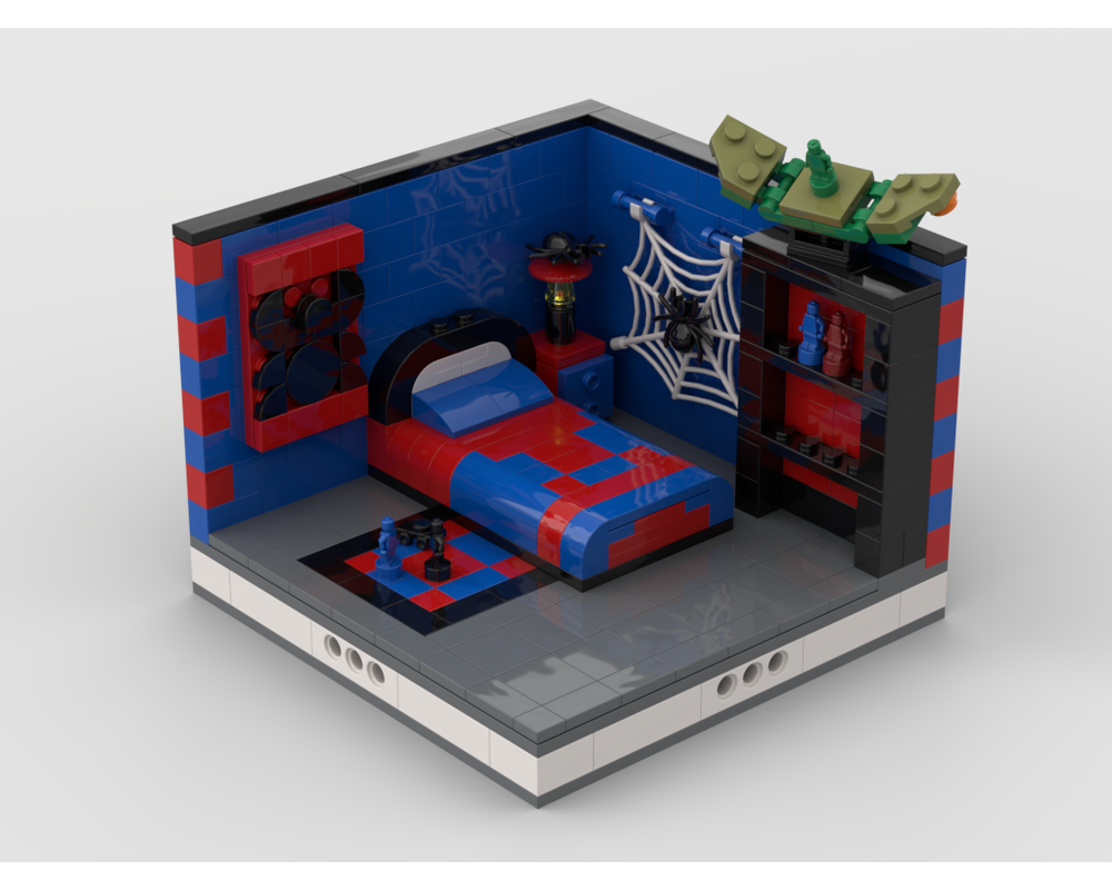 Hero room. LEGO Spider man moc. Лего комната человека паука. Самоделка комната человека паука из лего. Лего Северный человек паук кастом.