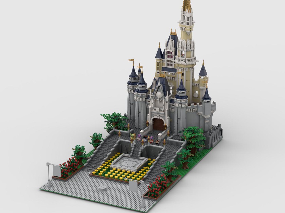 lego disney castle moc