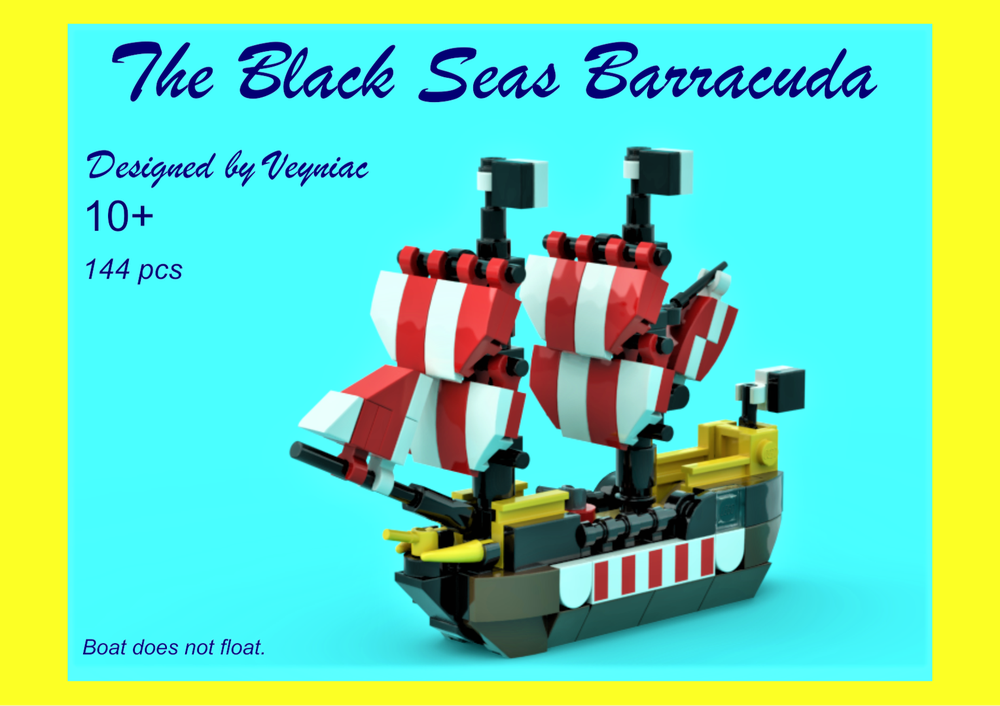 trolley bus Tomhed at tilføje LEGO MOC Micro Black Seas Barracuda by veyniac | Rebrickable - Build with  LEGO