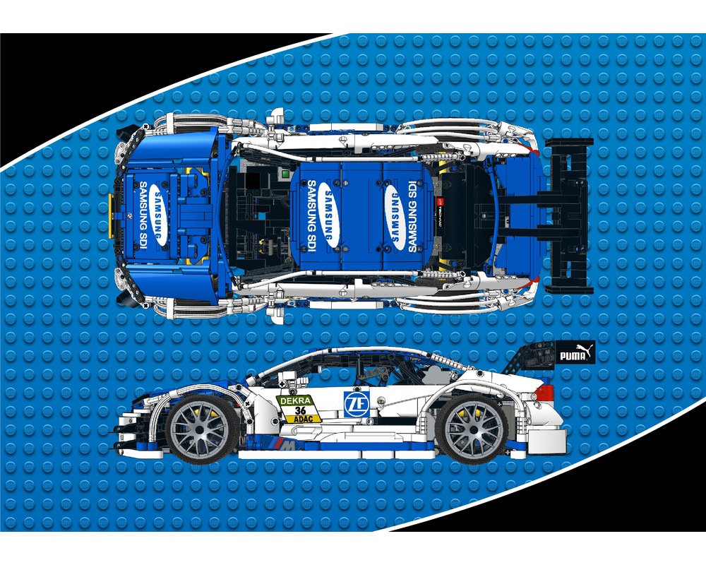 BMW-M4 DTM Post car Race series Custom Technic MOC-4142 Building Blocks