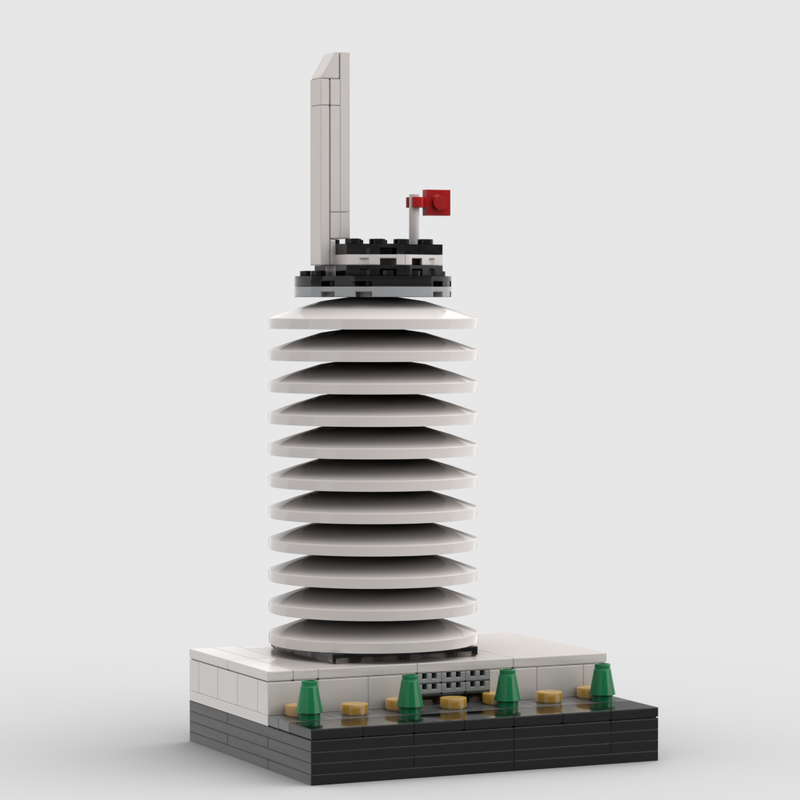 LEGO MOC Capitol Records Building VER 2 at 1 650th Scale by FunnyTacoBunny Rebrickable Build with LEGO