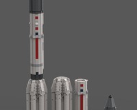 Proton M (1:110 Saturn V scale)