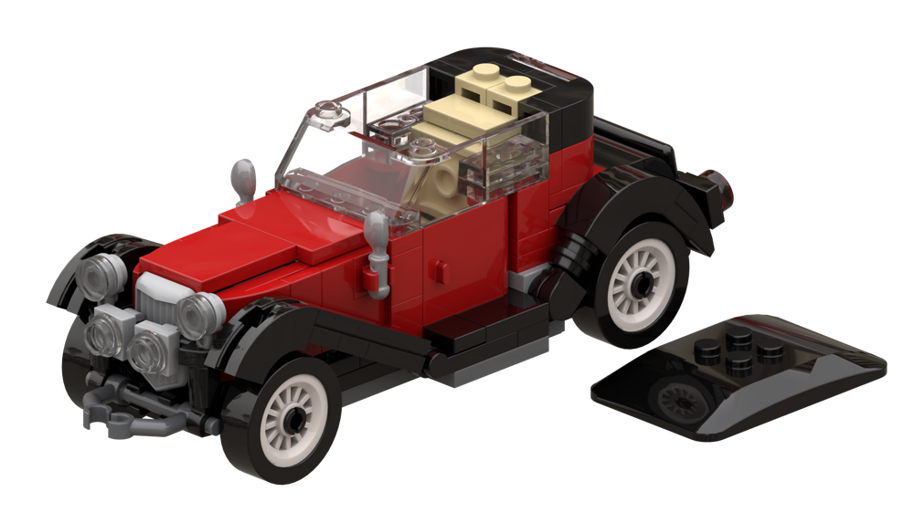 LEGO MOC Classic Classy Vintage Car by Schwimpy Rebrickable Build with LEGO