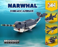 LEGO MOC Narwhal 31088 Alternate by bricksmartworkshop