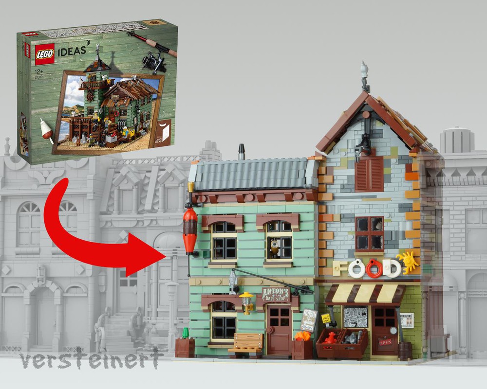 LEGO MOC Modular Bait Shop And Grocery | Rebrickable - Build with LEGO