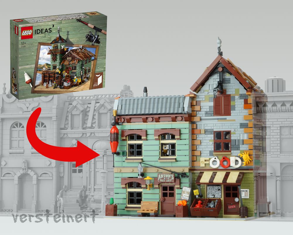 STREET SIGHT MOC 40048 Modular Bait Shop And Grocery by Versteinert MOCBRICKLAND 