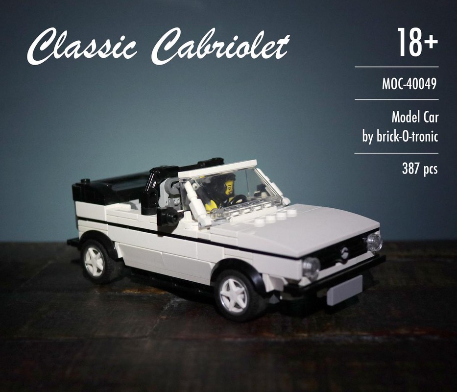 LEGO MOC Classic Cabriolet inspired by VW Golf 1 Cabrio by brickotronic