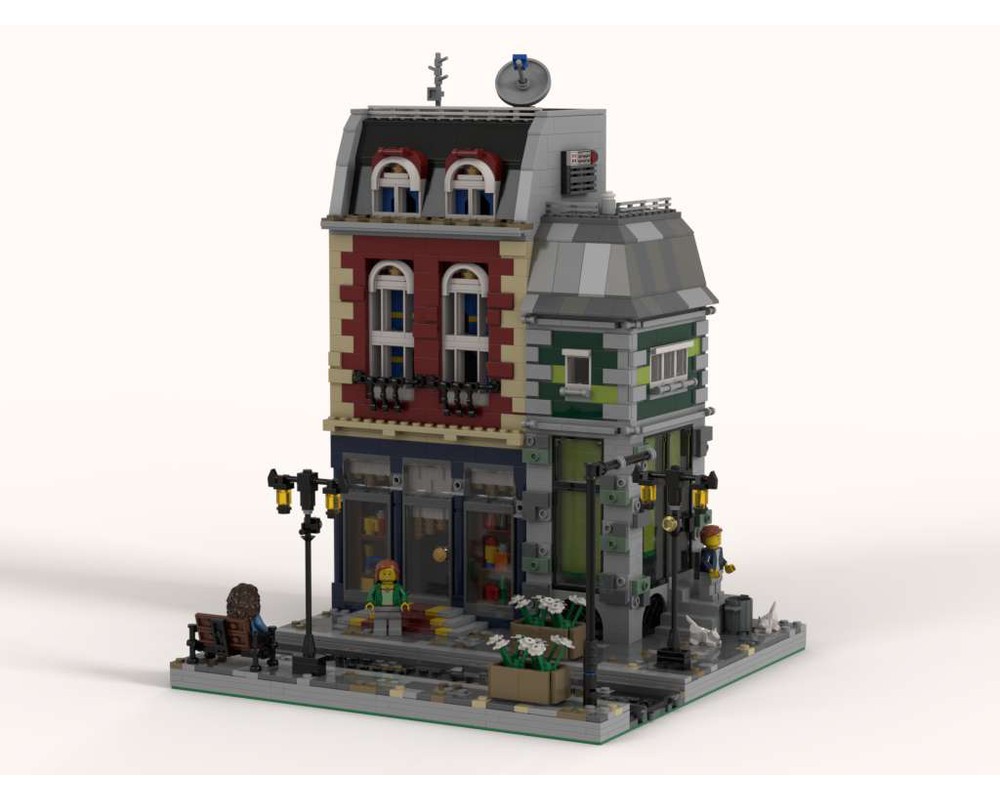 LEGO MOC Modualr Corner shop by Tavernellos | Rebrickable - Build with LEGO