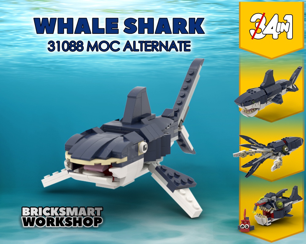 Dusør blande bænk LEGO MOC Whale Shark 31088 Alternate by bricksmartworkshop | Rebrickable -  Build with LEGO
