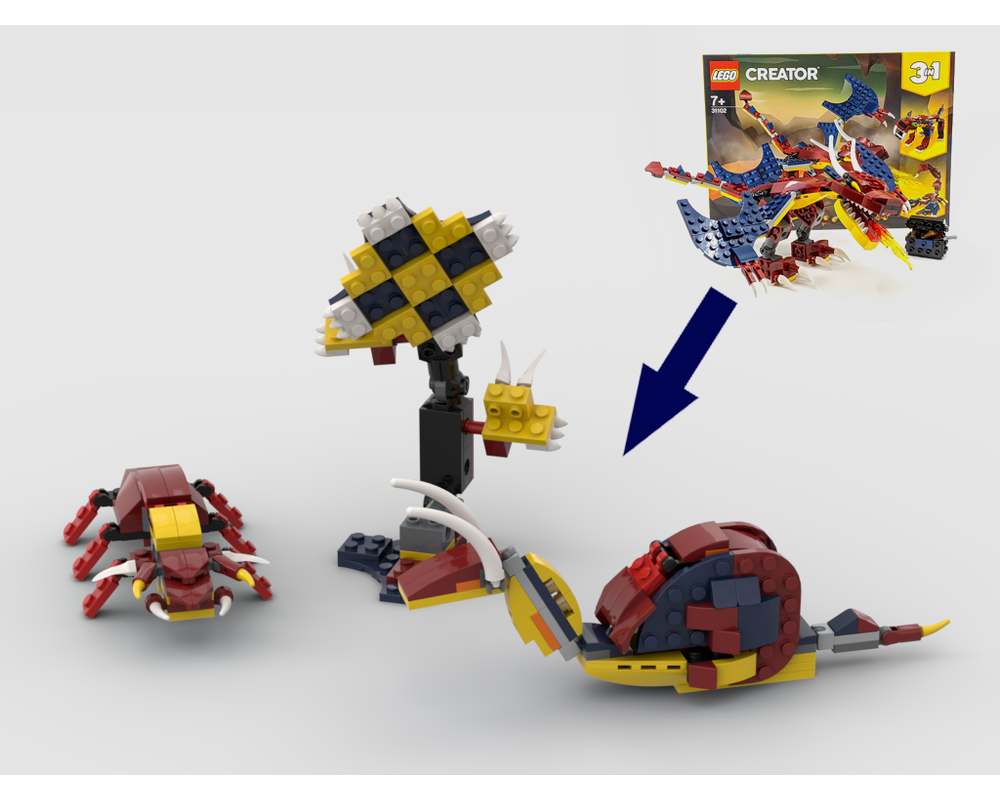 LEGO MOC 31102 Flower snail and ant Alternative Build by gabizon | Rebrickable - Build with LEGO