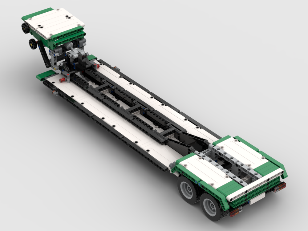 LEGO MOC Detachable Gooseneck Style Low Loader Lowboy Flatbed Trailer for 42078 Mack Anthem by sk799 | Rebrickable - Build LEGO
