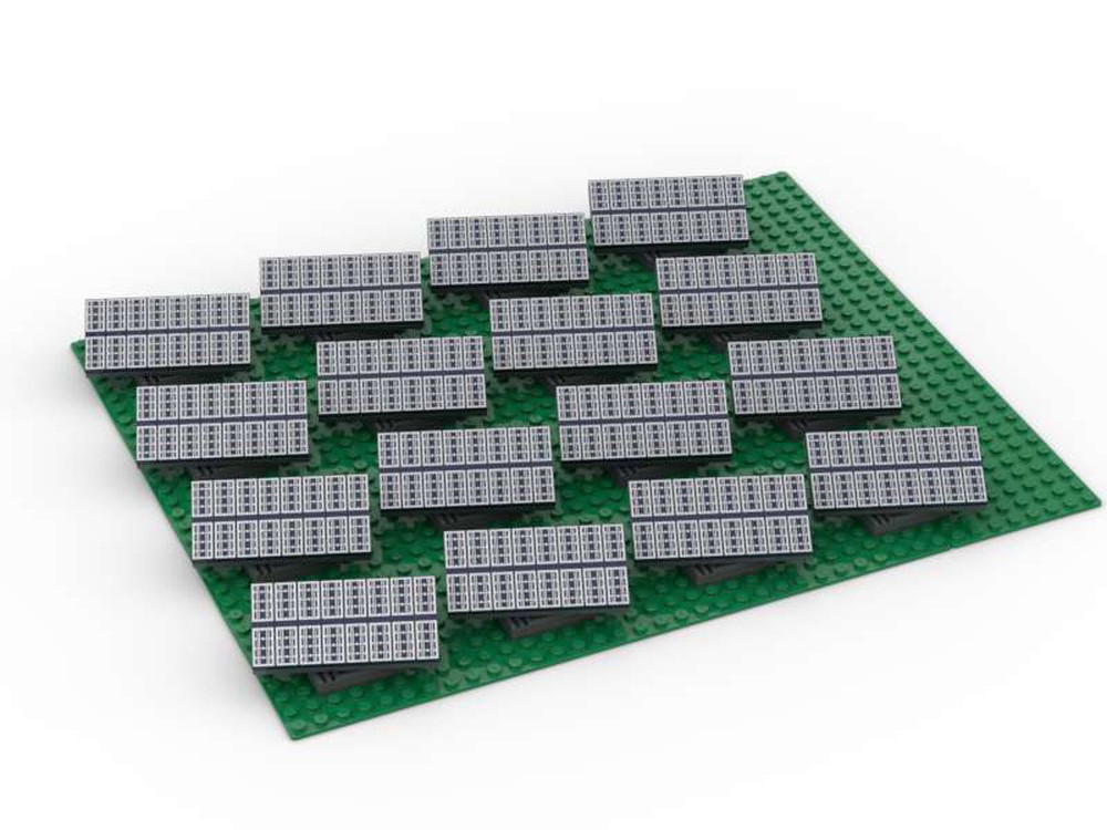 LEGO MOC 16 unit solar farm by Legomodernist | Rebrickable - Build with LEGO