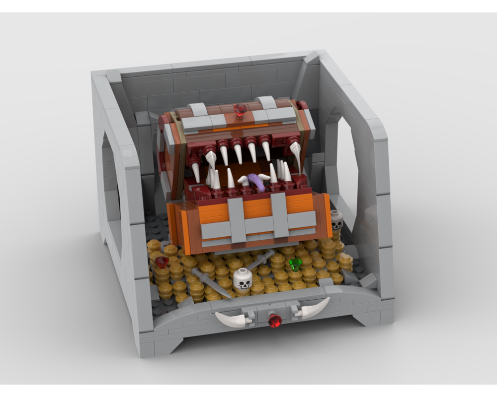 Lego Moc Treasure Cave A Mimic Monster By Gabizon Rebrickable