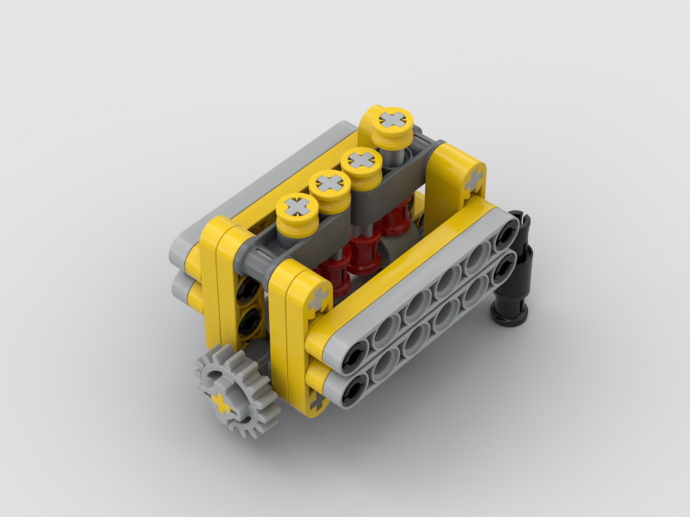 MOC Custom 4-cylinder engine for your Lego MOCs and models by Rebrickable Build with LEGO