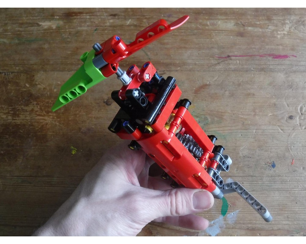 LEGO MOC Handheld Hand Powered Cooling Fan by mrheli Rebrickable