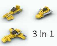 Naboo N1 starfighter 3 in 1