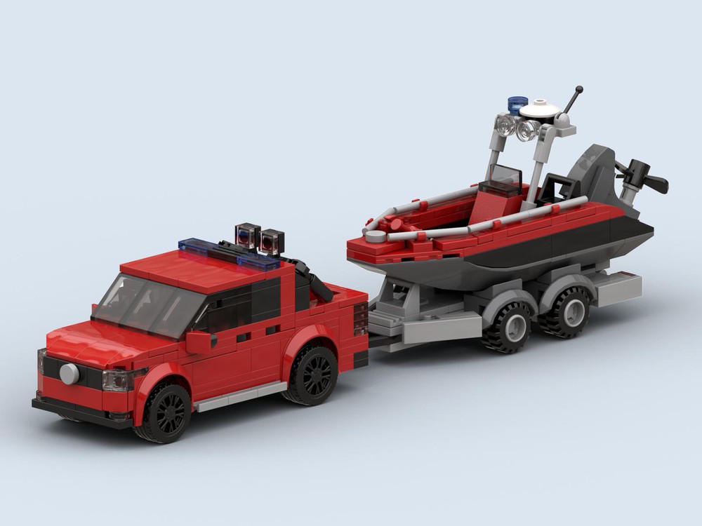 LEGO Boat With Trailer How To Build Tutorial 